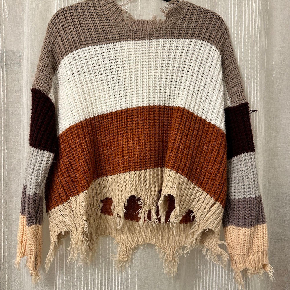 Miracle Color Blocking Slouchy Raglan Sweater - image 6